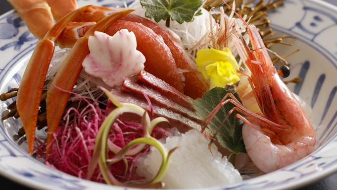 【満腹かにフルコース】日本海産茹で「松葉かに」丸々1匹付！茹でかにの旨味を最大限に堪能し尽くす！
